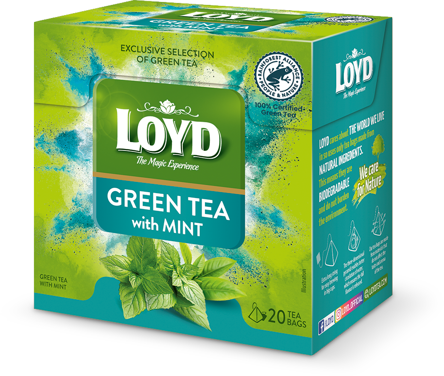 چای سبز با نعناع 20 عددی LOYD