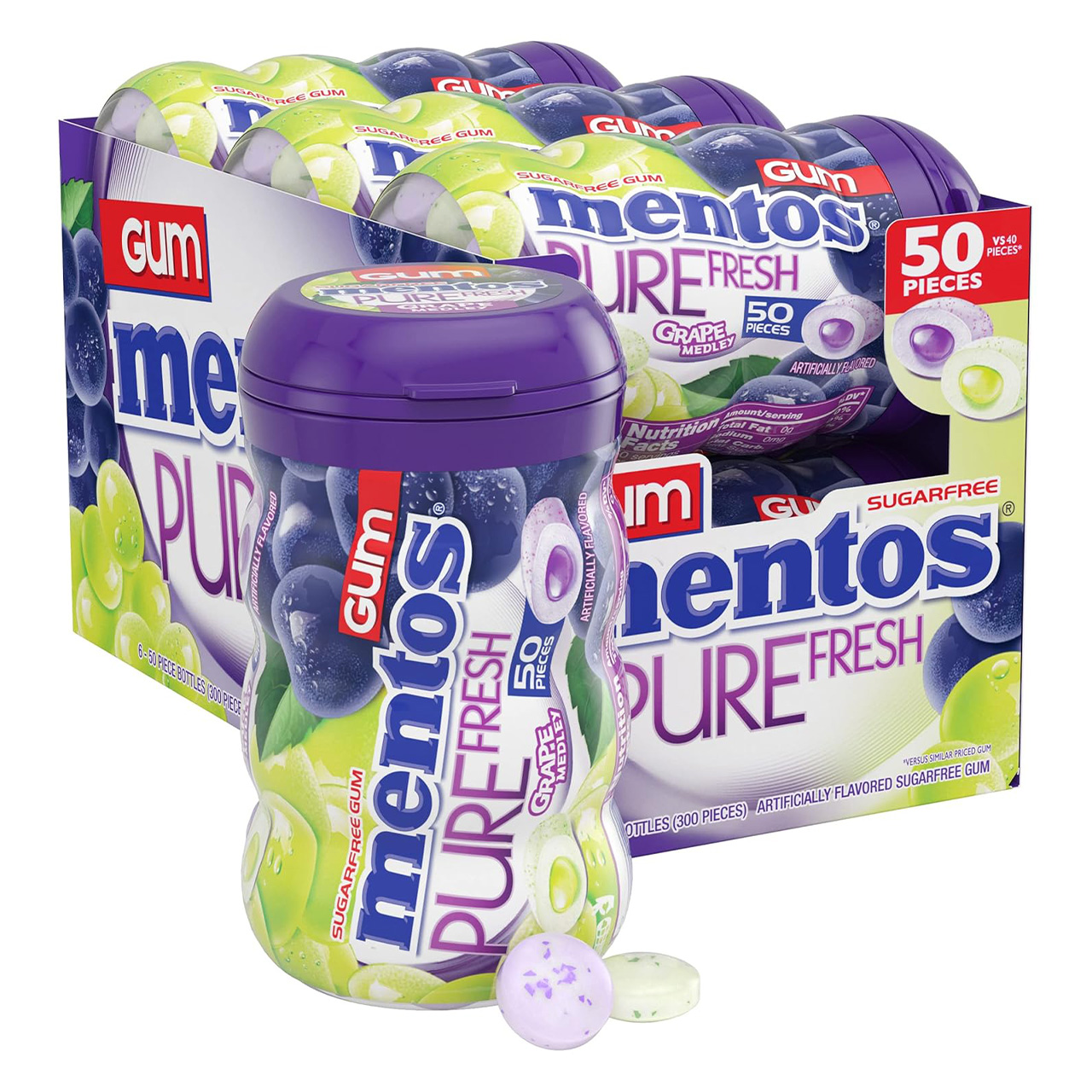 آدامس منتوس Grape Medley قوطی 50 عددی