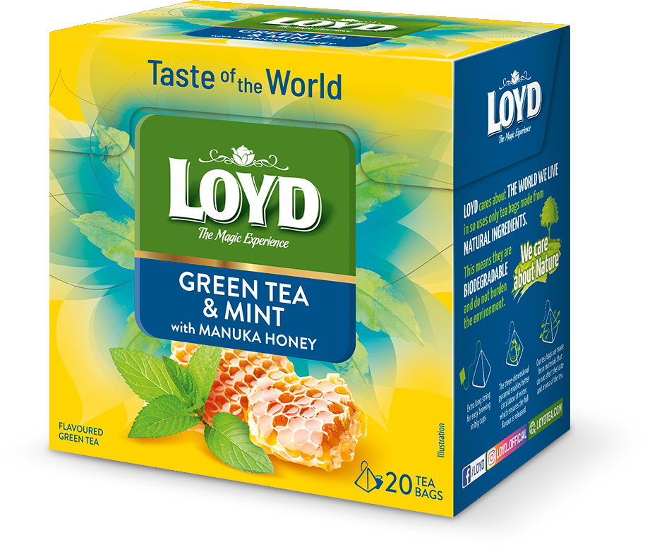 چای سبز و نعناع با عسل مانوکا 20 عددی LOYD