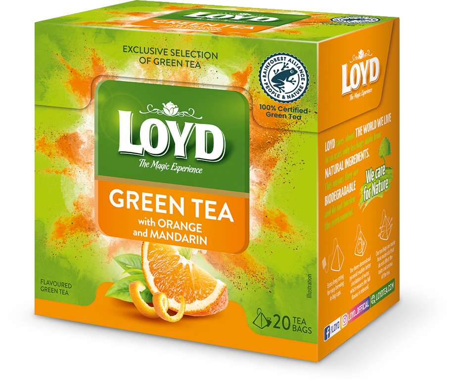 چای سبز با پرتقال و نارنگی 20 عددی LOYD