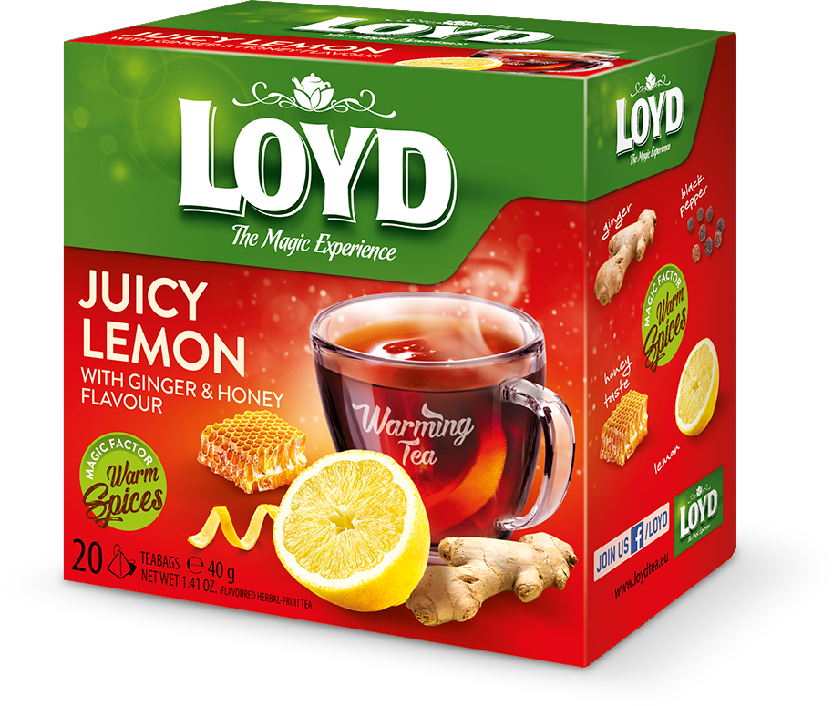 دمنوش لیموی خوشمزه با زنجبیل و عسل 20 عددی LOYD