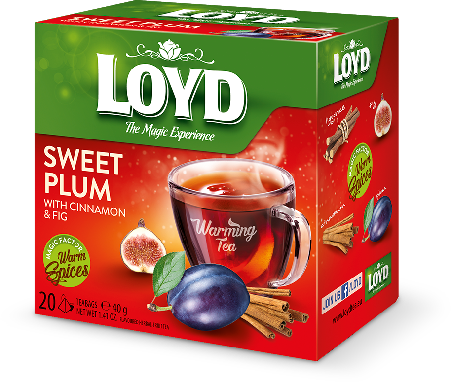 دمنوش آلو شیرین با دارچین و انجیر 20 عددی LOYD