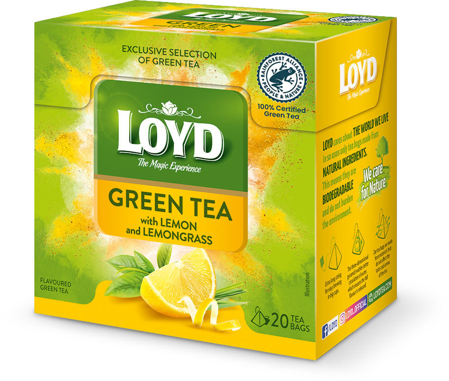 چای سبز با لیموترش و لیموگراس 20 عددی LOYD